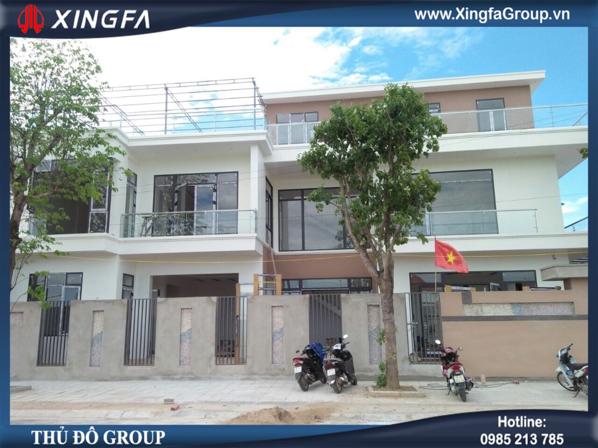 Công trình thi công lắp đặt cửa nhôm Xingfa nhập khẩu chính hãng 100% tại nhà chú Sơn ở Sầm Sơn, Thanh Hóa