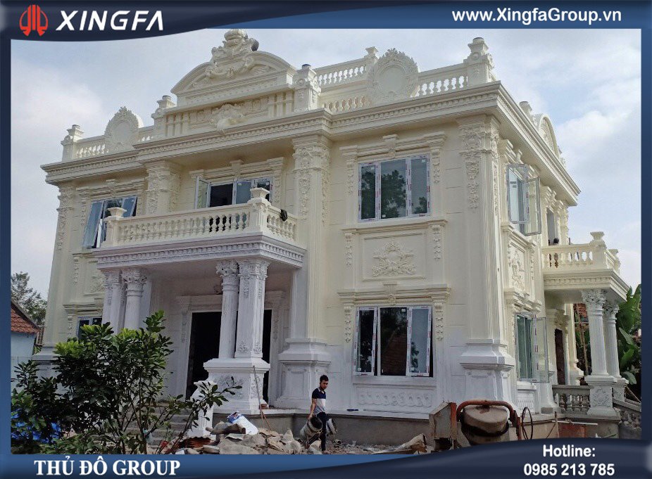 Công trình thi công lắp đặt cửa nhôm Xingfa nhập khẩu chính hãng 100% (mầu trắng sứ) tại nhà anh Bắc ở Phổ Yên, Thái Nguyên