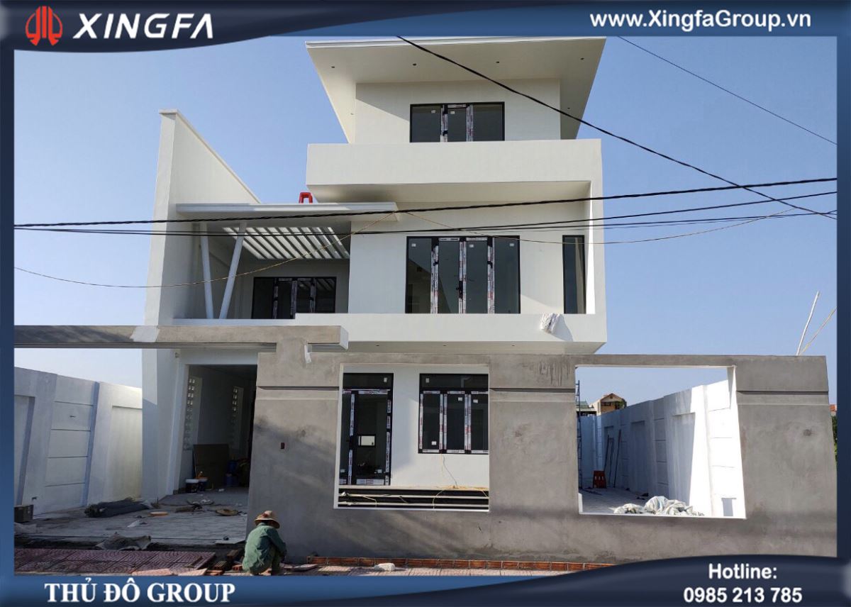 Công trình thi công lắp đặt cửa nhôm Xingfa tại nhà anh Tuấn Anh ở Hoa Lư, Ninh Bình