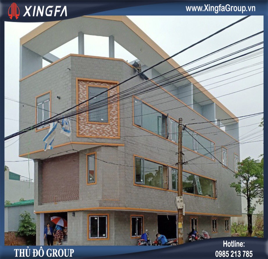 Công trình thi công lắp đặt cửa nhôm Xingfa tại nhà anh Thành ở Phủ Lý, Hà Nam