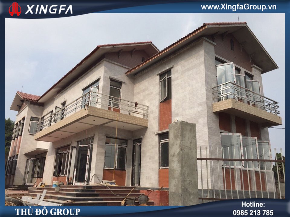 Công trình thi công lắp đặt cửa nhôm Xingfa nhập khẩu chính hãng tem đỏ Quảng Đông tại nhà anh Như ở Động Đạt, Phú Lương, Thái Nguyên