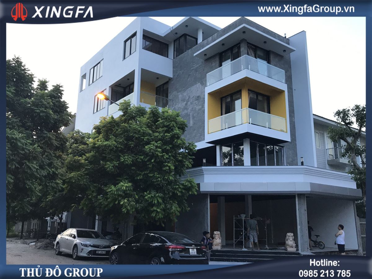 Thi công lắp đặt cửa nhôm Xingfa tại nhà chị Hoa ở số 39, LK xx, KĐT Vân Canh, Hoài Đức, Hà Nội